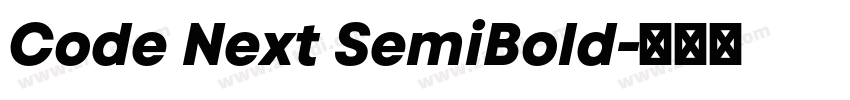 Code Next SemiBold字体转换